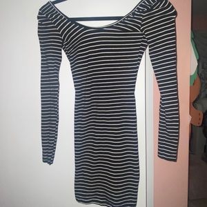 Striped bodycon dress